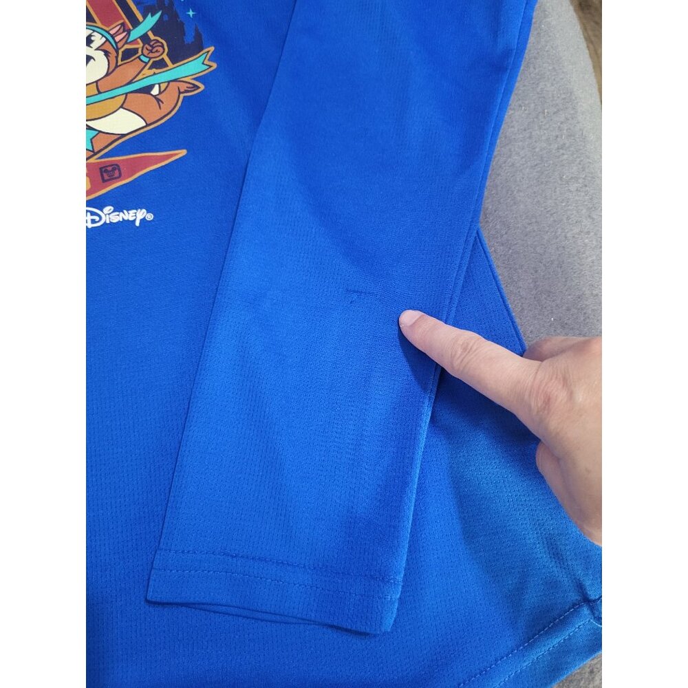 RUN DISNEY 2024 Marathon Weekend Shirt 10K Chip & Dale Long Sleeve Blue SZ Small - Picture 4 of 9
